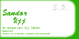 sandor ujj business card
